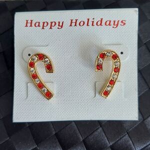 Happy Holidays Candy Cane Earrings